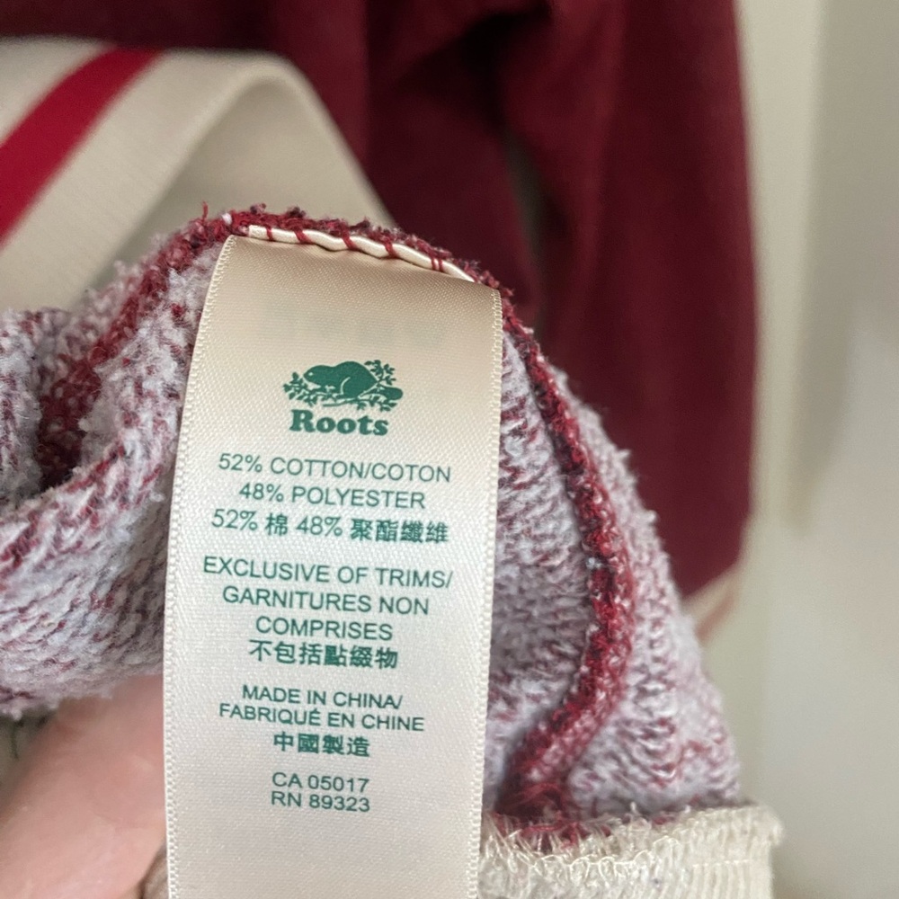 Roots Cabin Collection Original Pullover Hoodie XS Maroon Canadian Cozy Fall - Picture 11 of 11